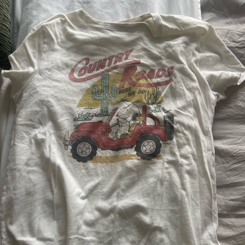 Junk Food Clothing White Tee country roads